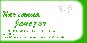marianna janczer business card